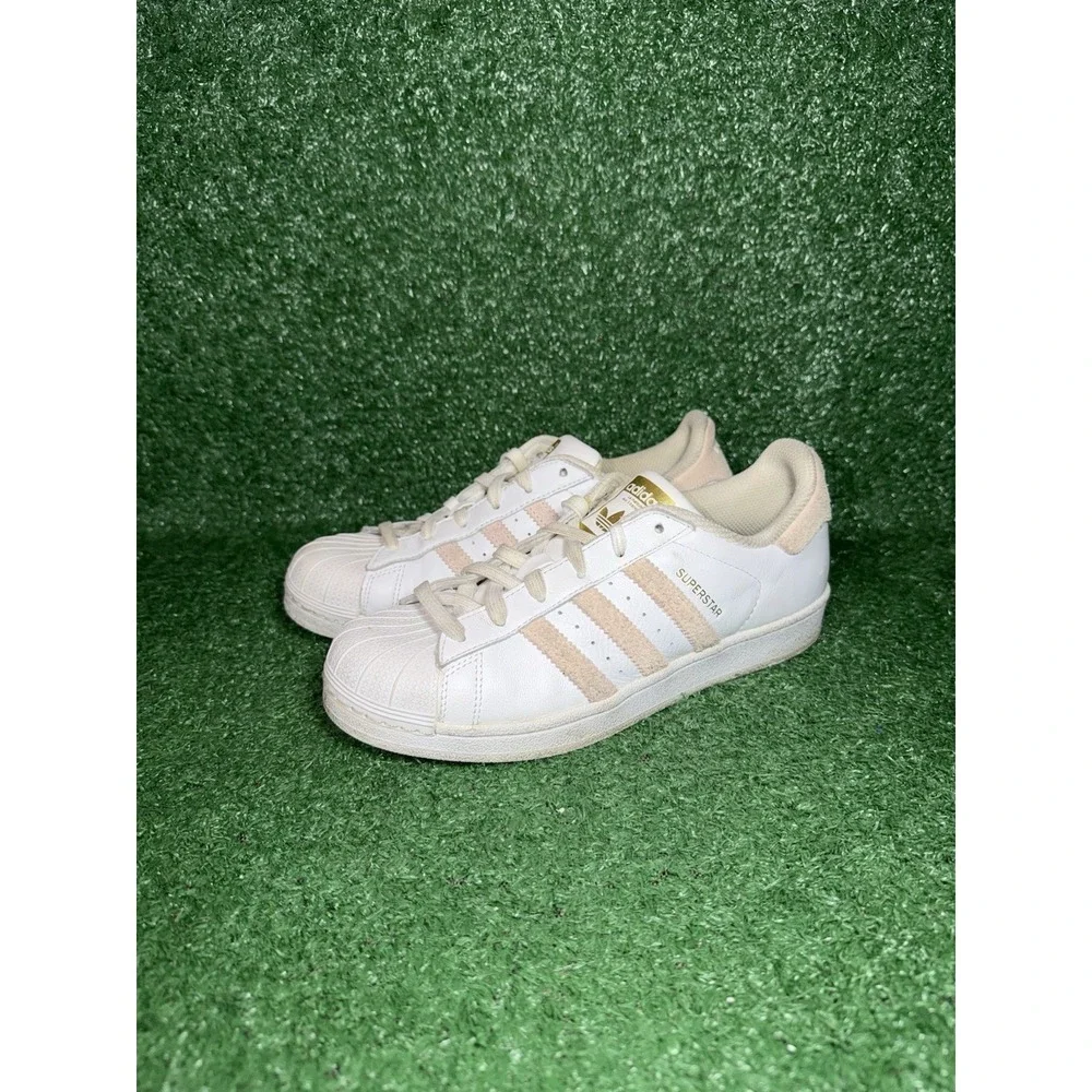 Adidas Superstar Shoes Women 7.5 Mens 6 Pink White Shell Toe Casual‎ Sneaker